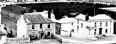 The Victoria Hotel in its heyday. The function block is at the rear, and the Clarence Inn  is across the road.